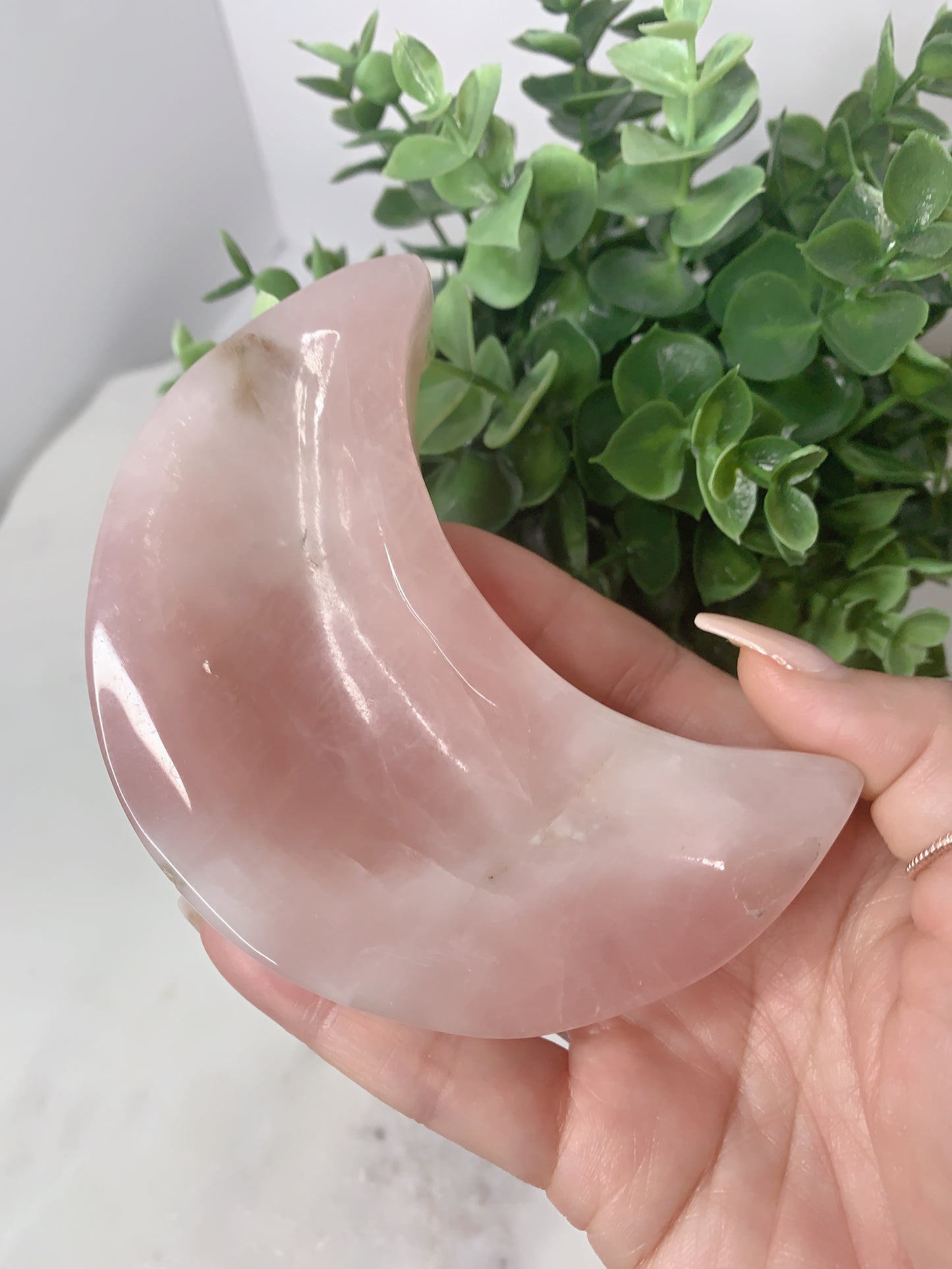ROSE QUARTZ MOON BOWL