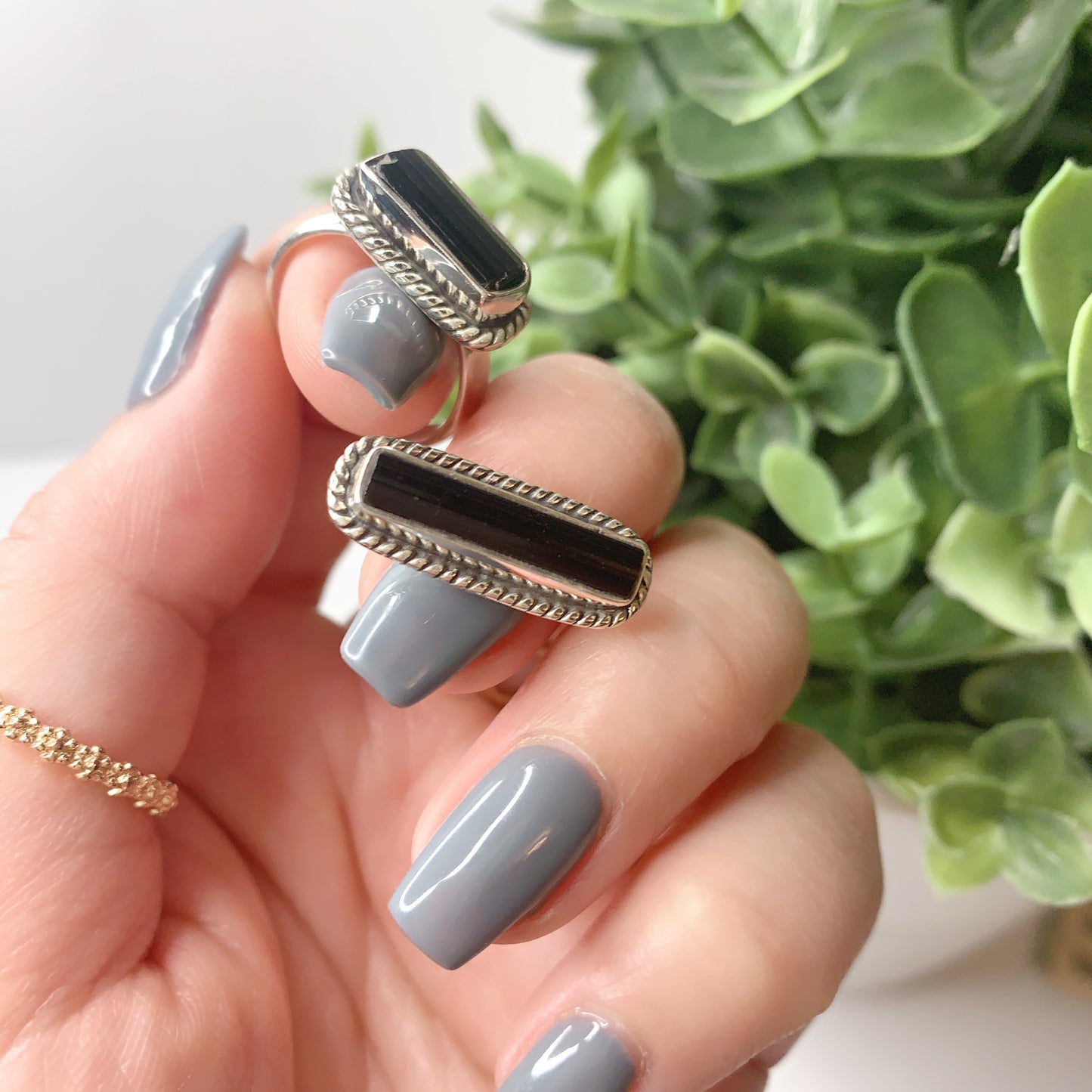 BLACK TOURMALINE RING