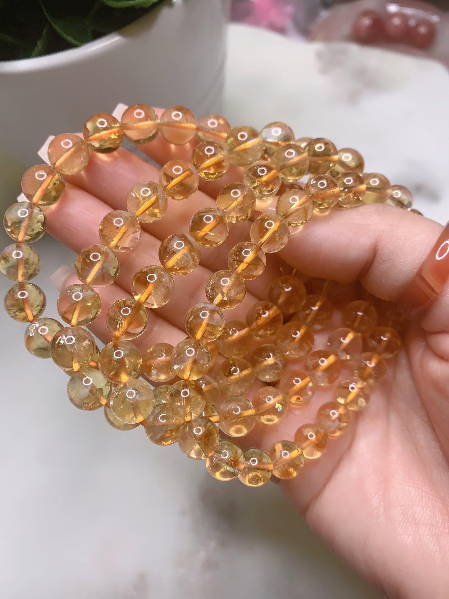 CITRINE 8MM BRACELET