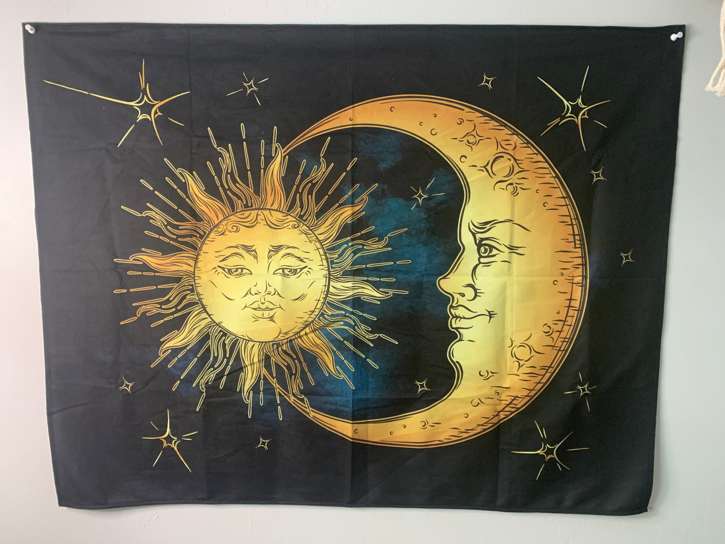 SUN & MOON CELESTIAL WALL TAPESTRY