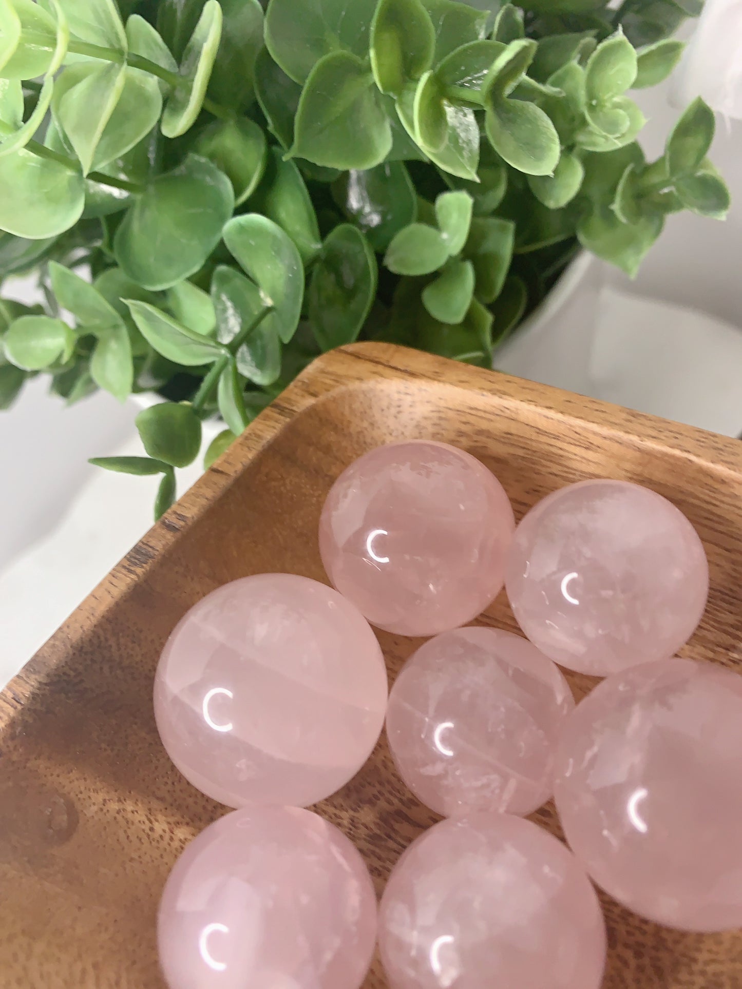 MINI ROSE QUARTZ SPHERES