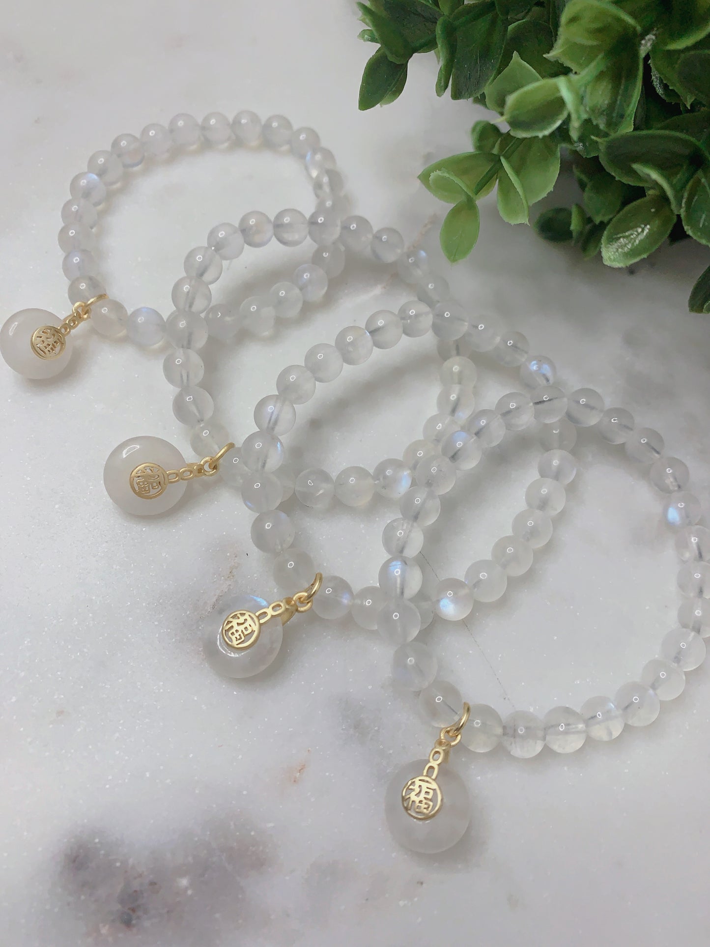 MOONSTONE BRACELET W/CHARM