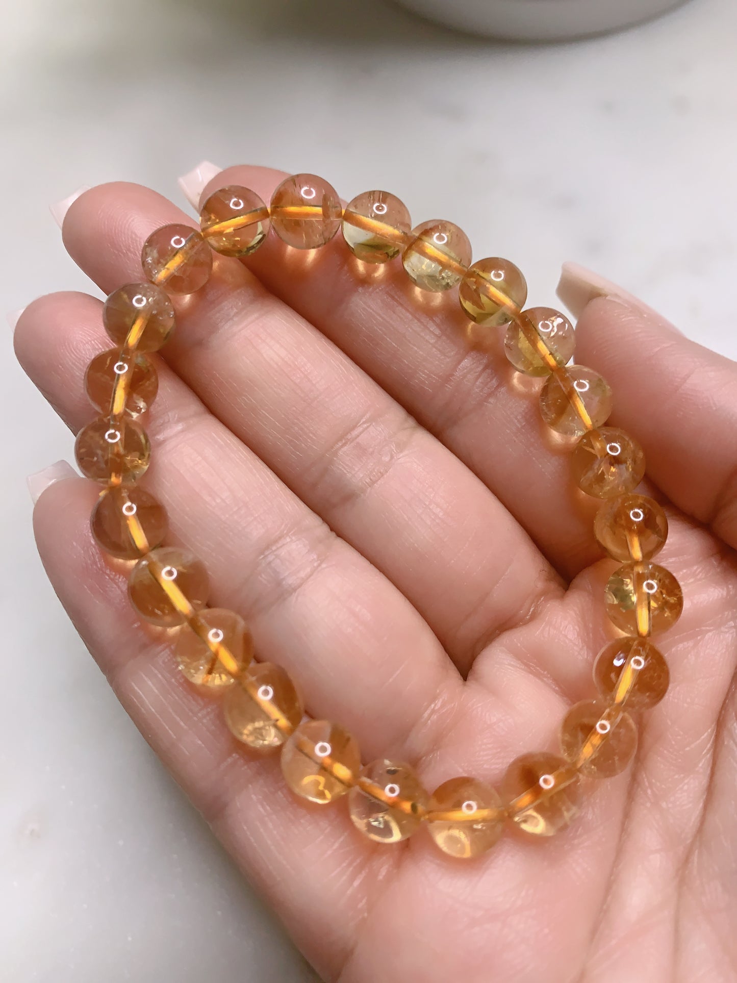 CITRINE 8MM BRACELET