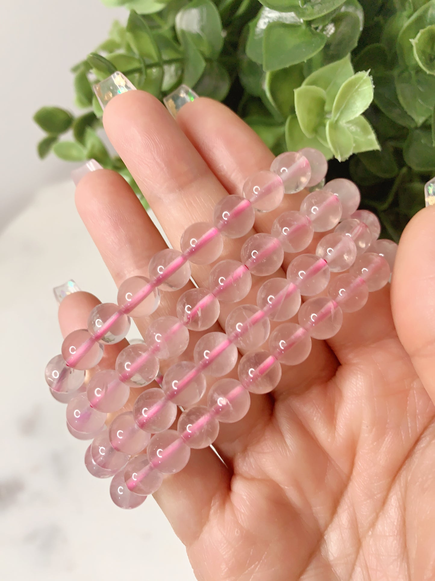 HIGH QUALITY ROSE QUARTZ 8MM BRACELET