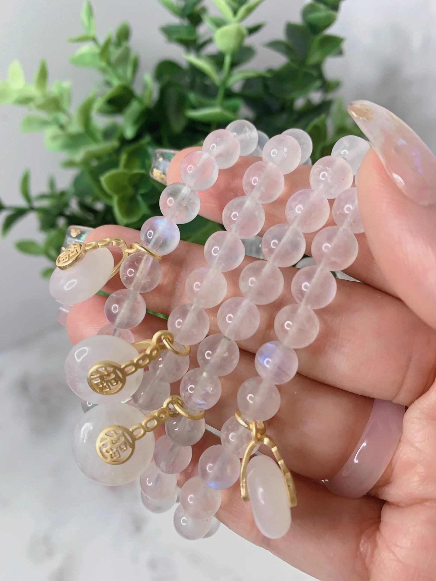 MOONSTONE BRACELET W/CHARM