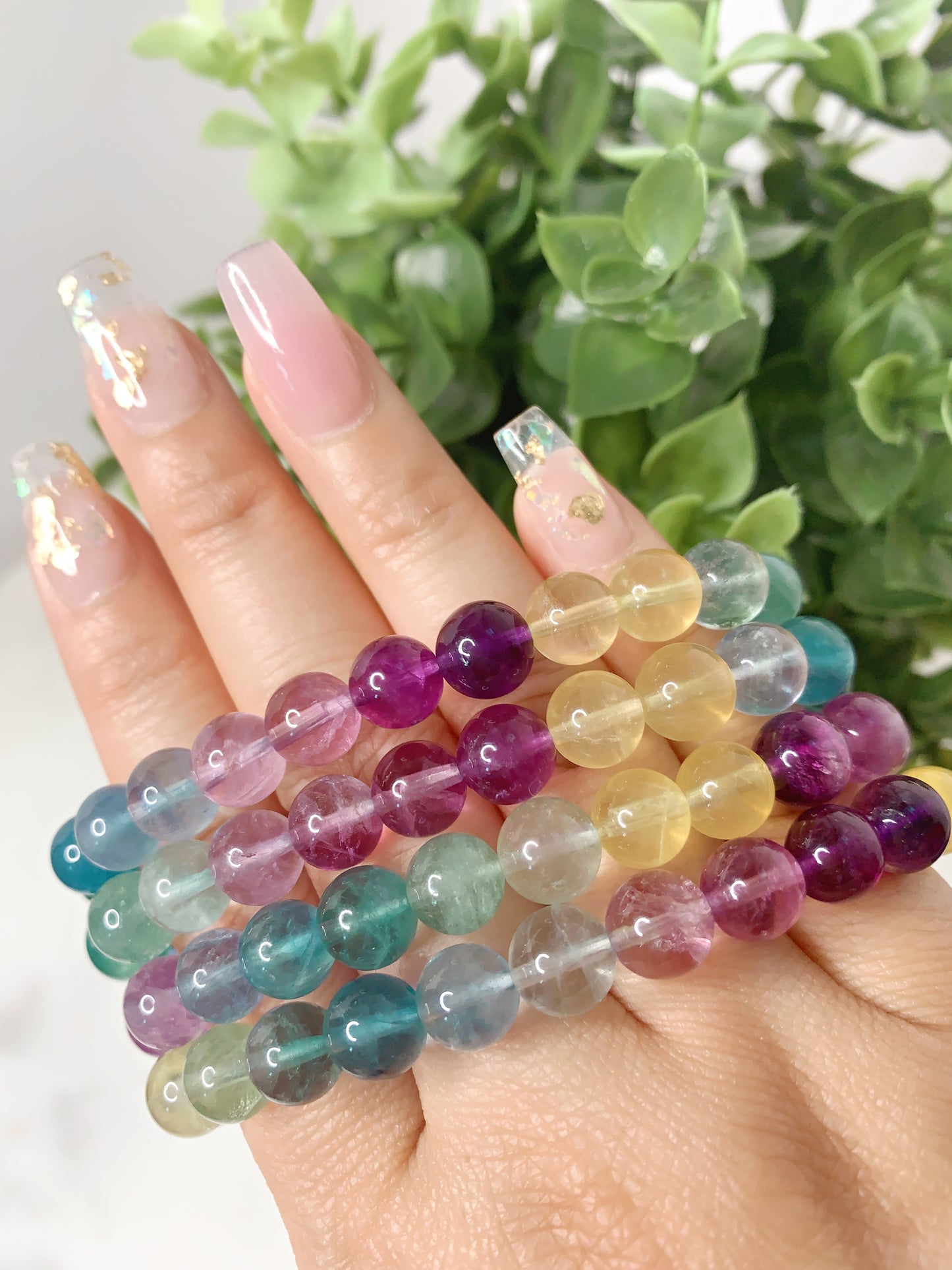 RAINBOW FLOURITE 8MM BRACELET