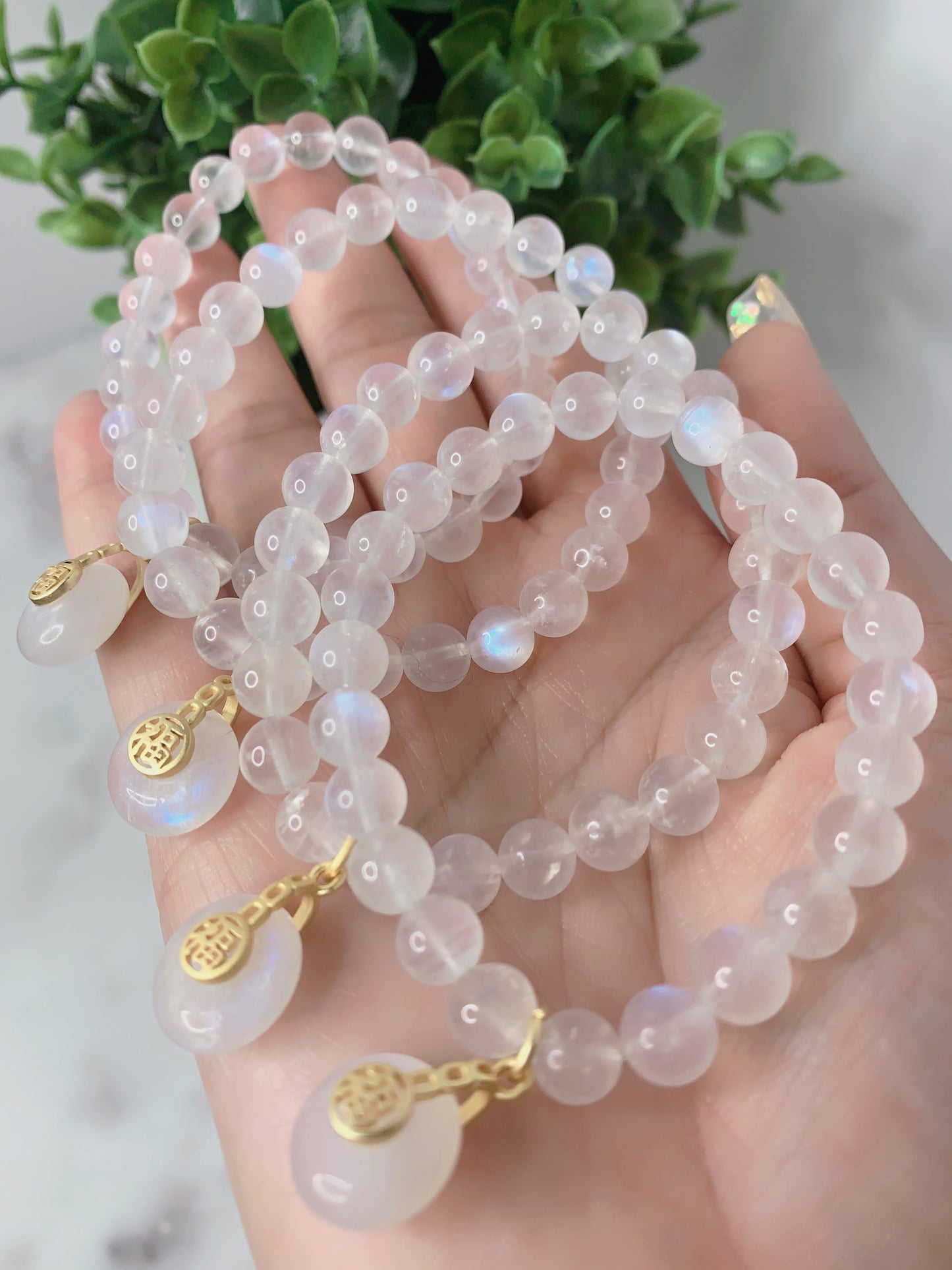MOONSTONE BRACELET W/CHARM