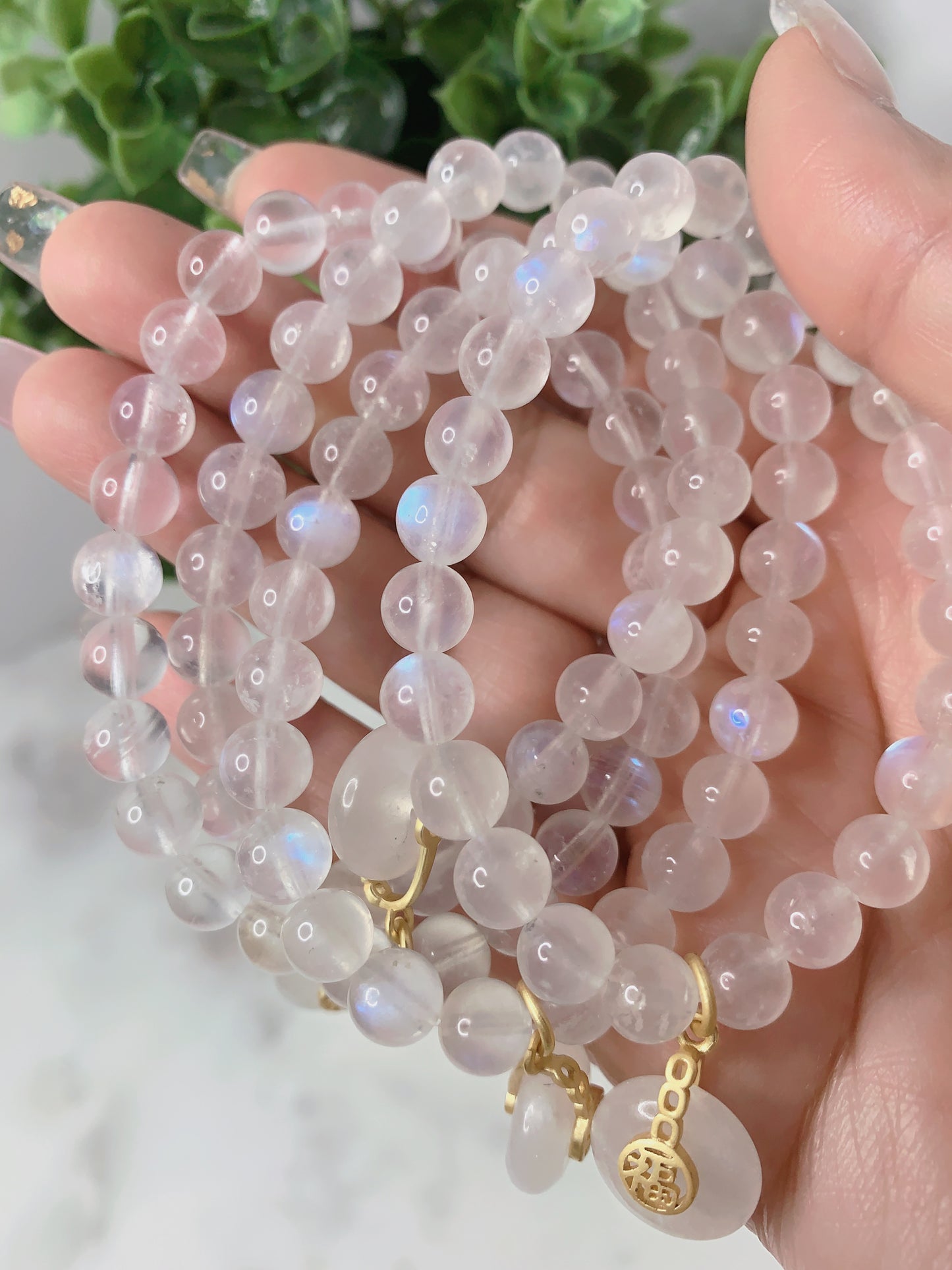 MOONSTONE BRACELET W/CHARM