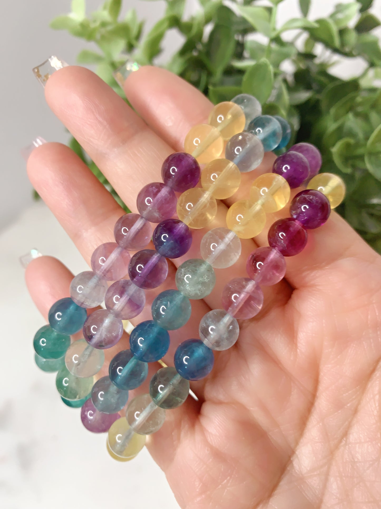 RAINBOW FLOURITE 8MM BRACELET