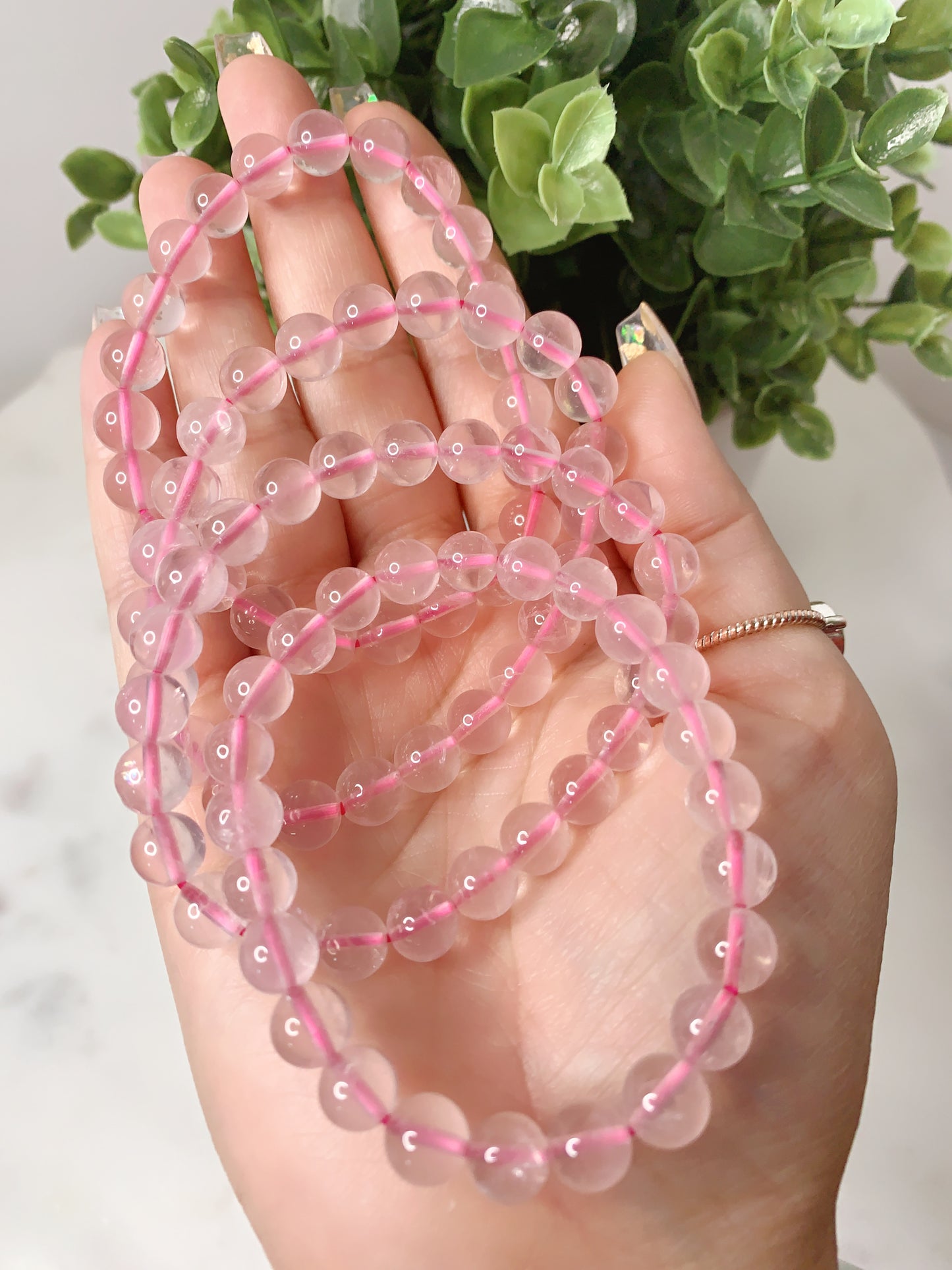 HIGH QUALITY ROSE QUARTZ 8MM BRACELET
