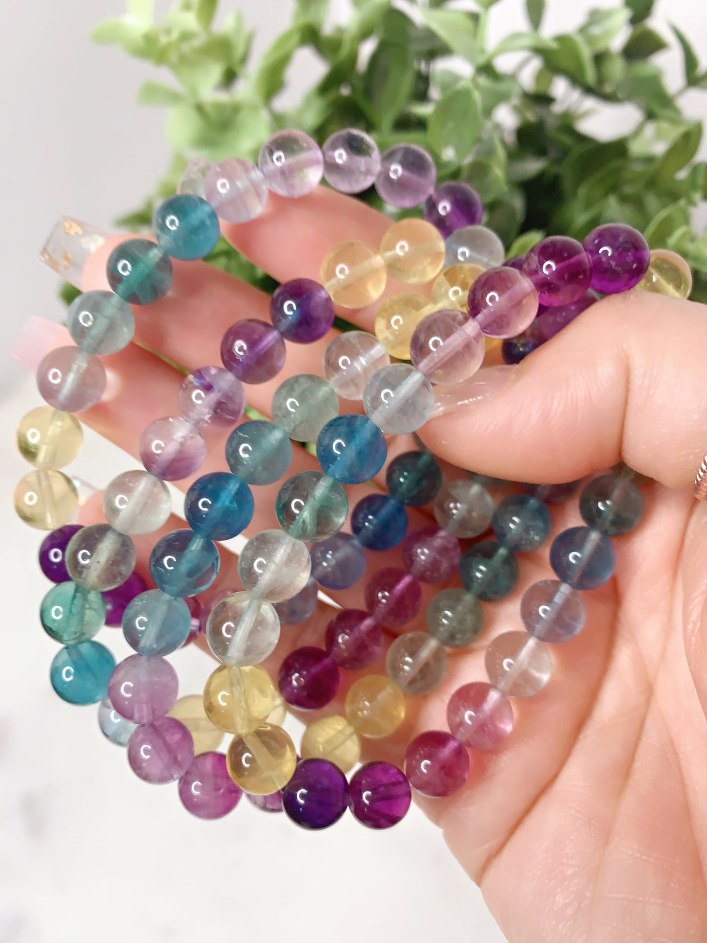 RAINBOW FLOURITE 8MM BRACELET