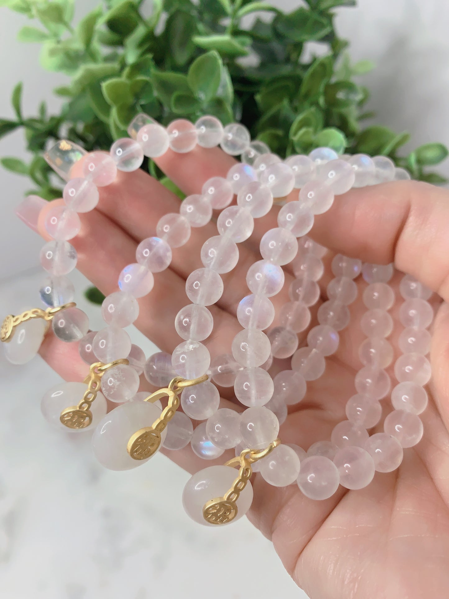 MOONSTONE BRACELET W/CHARM