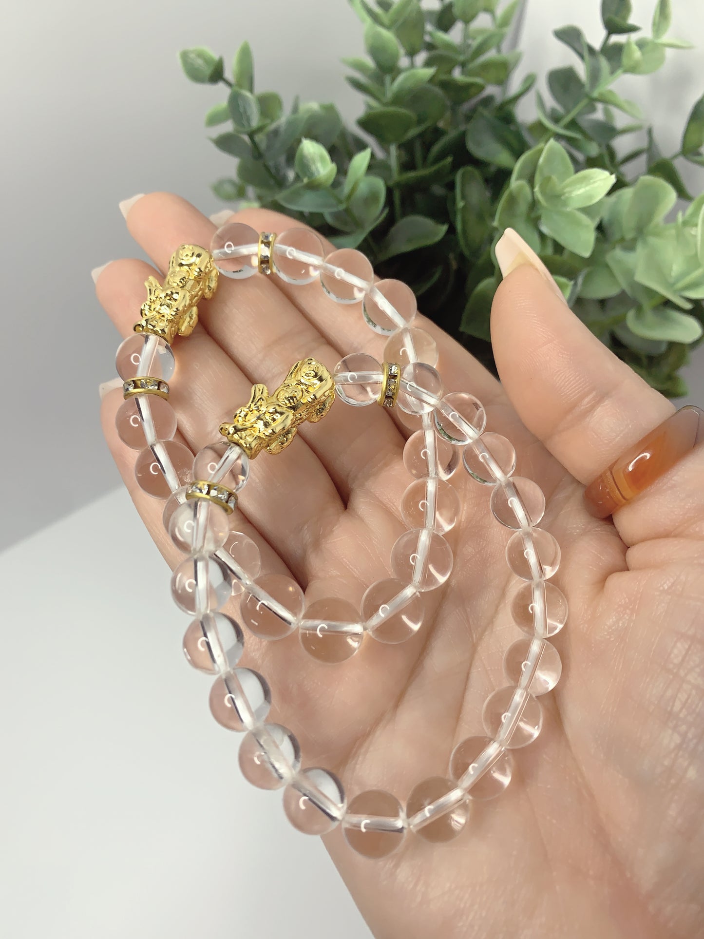 CLEAR QUARTZ PIXIU BRACELET
