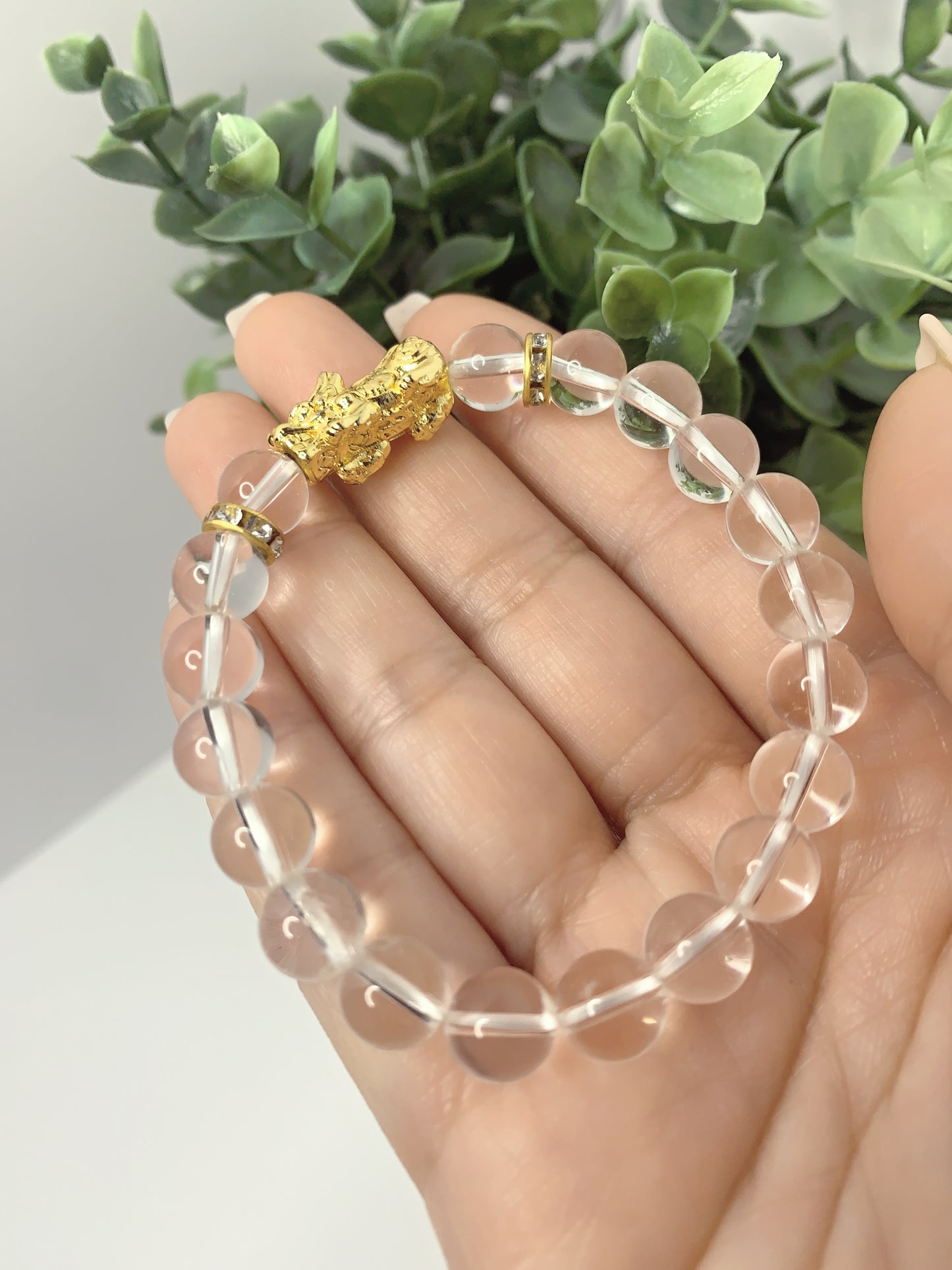CLEAR QUARTZ PIXIU BRACELET