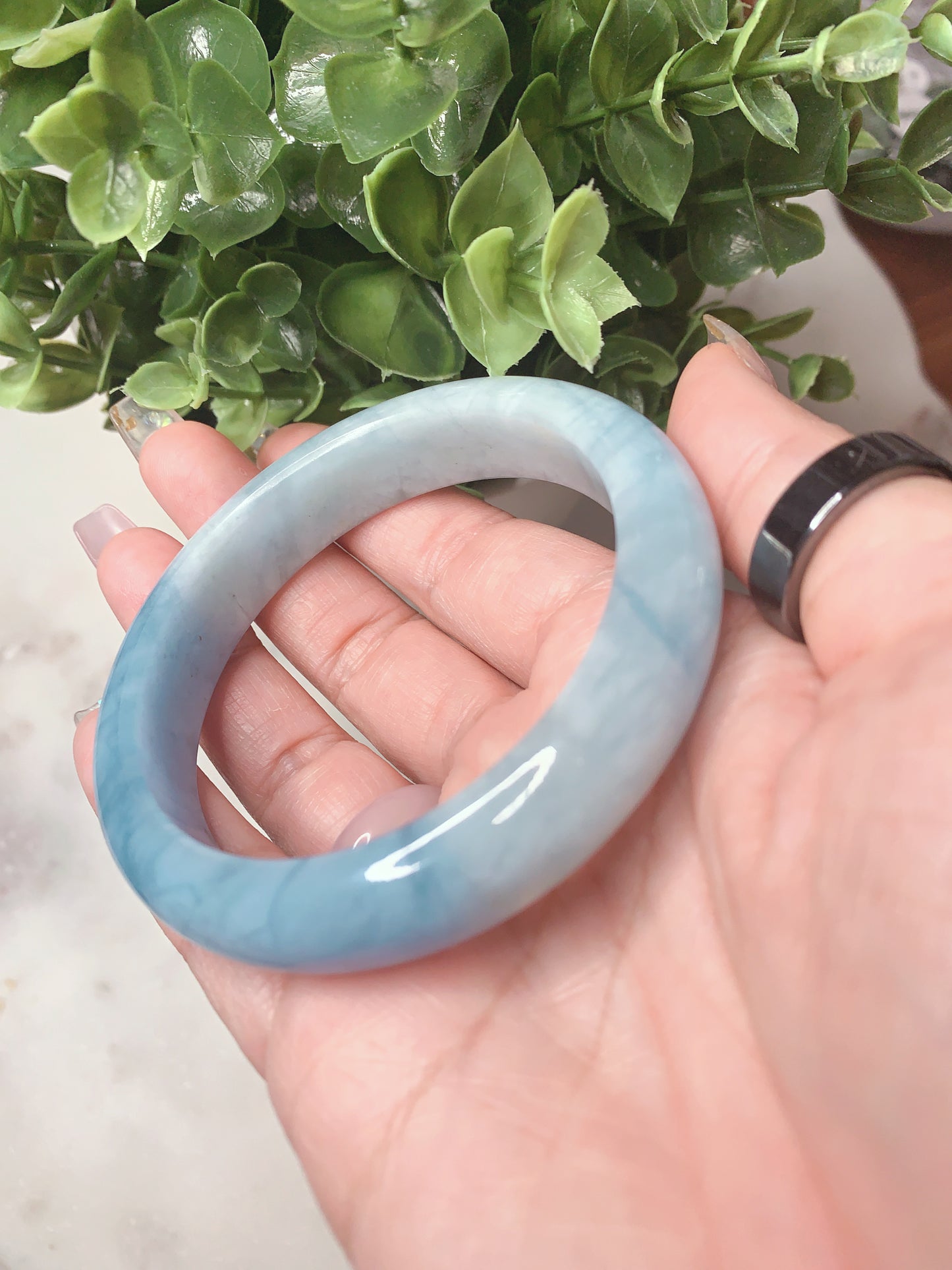 AQUAMARINE BANGLE BRACELET