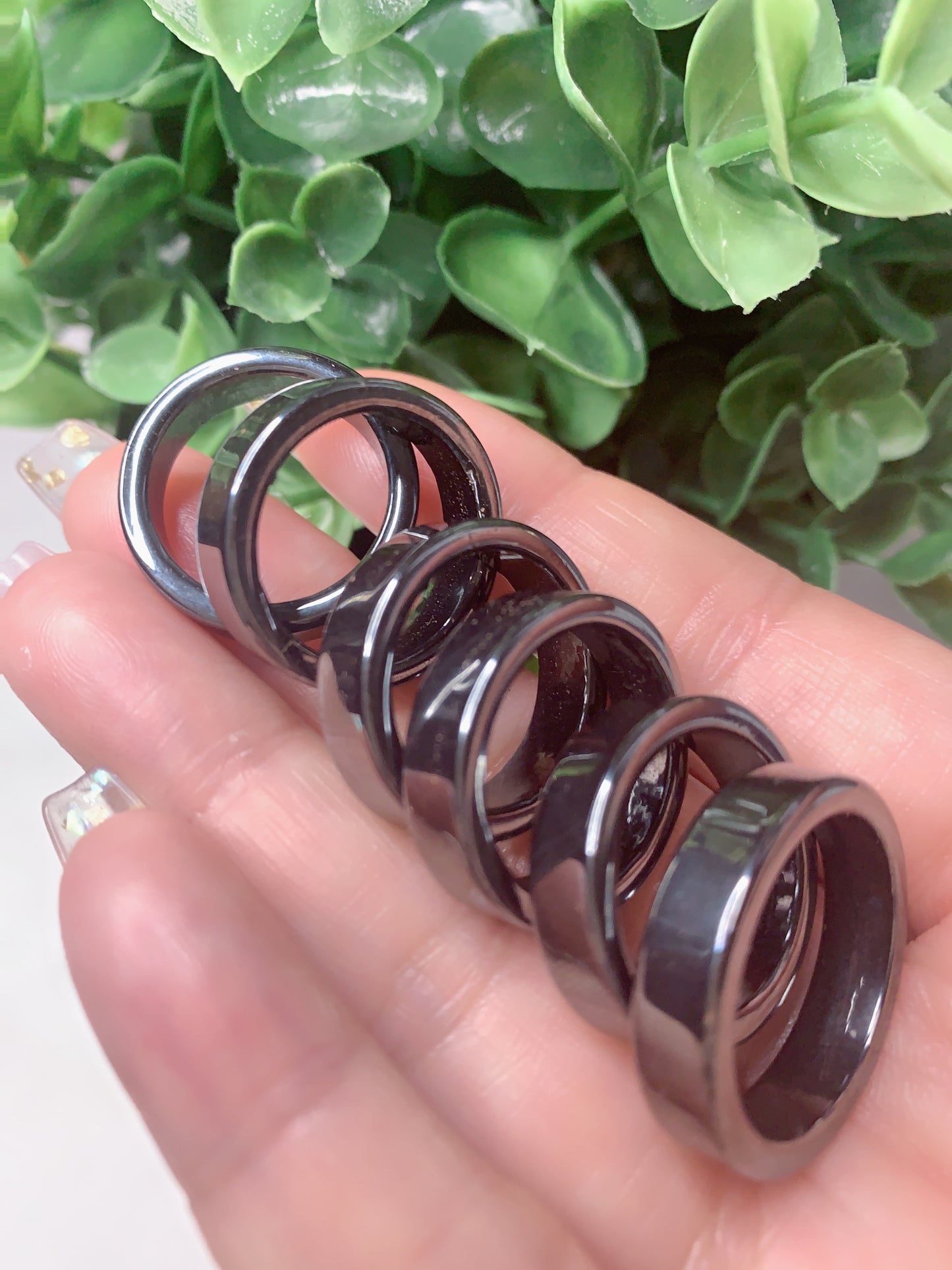 HEMATITE RINGS