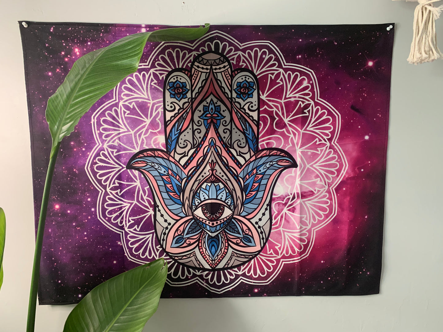 HAMSA MANDALA YOGA HAND WALL TAPESTRY