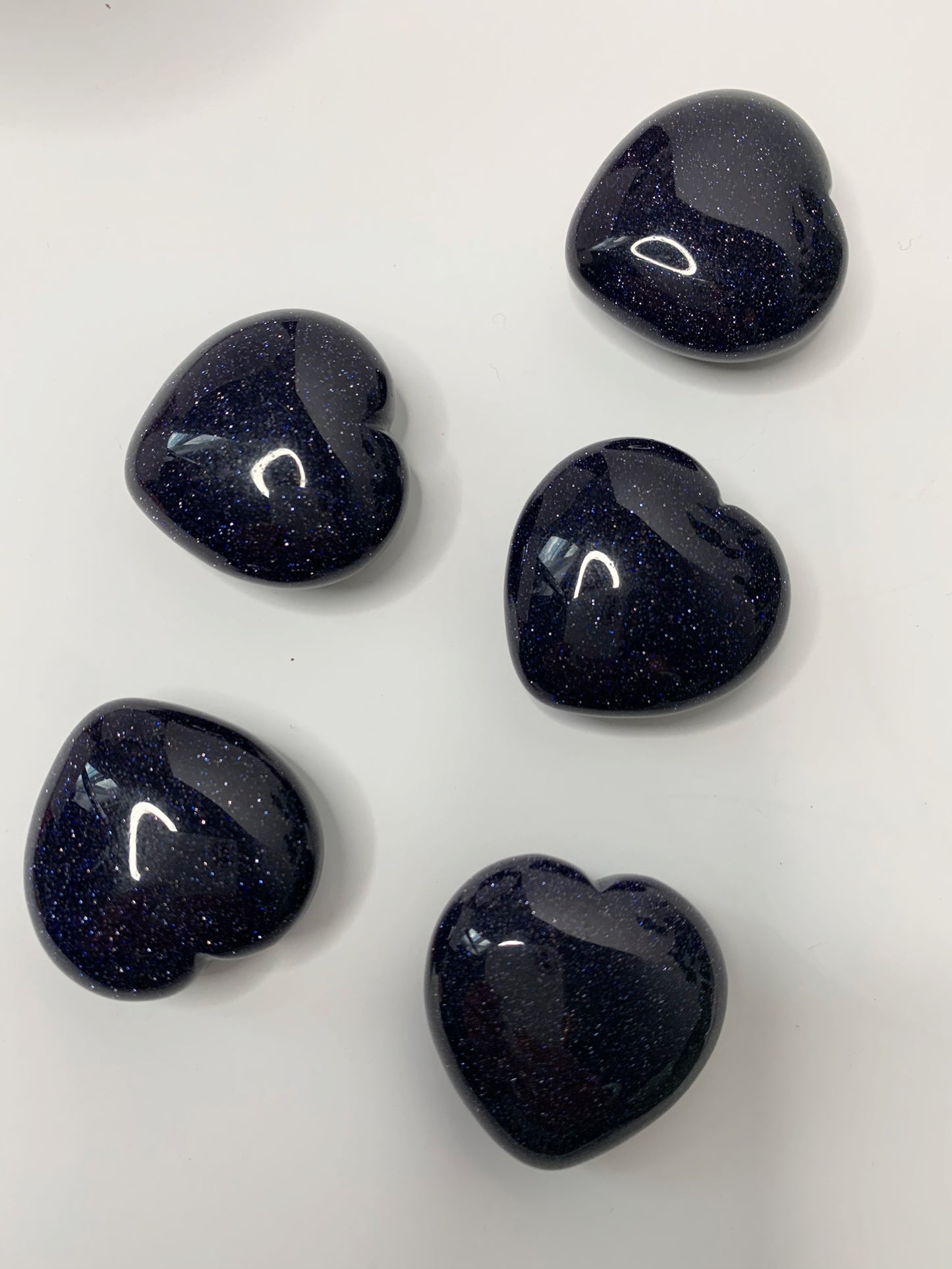 BLUE GOLDSTONE HEARTS