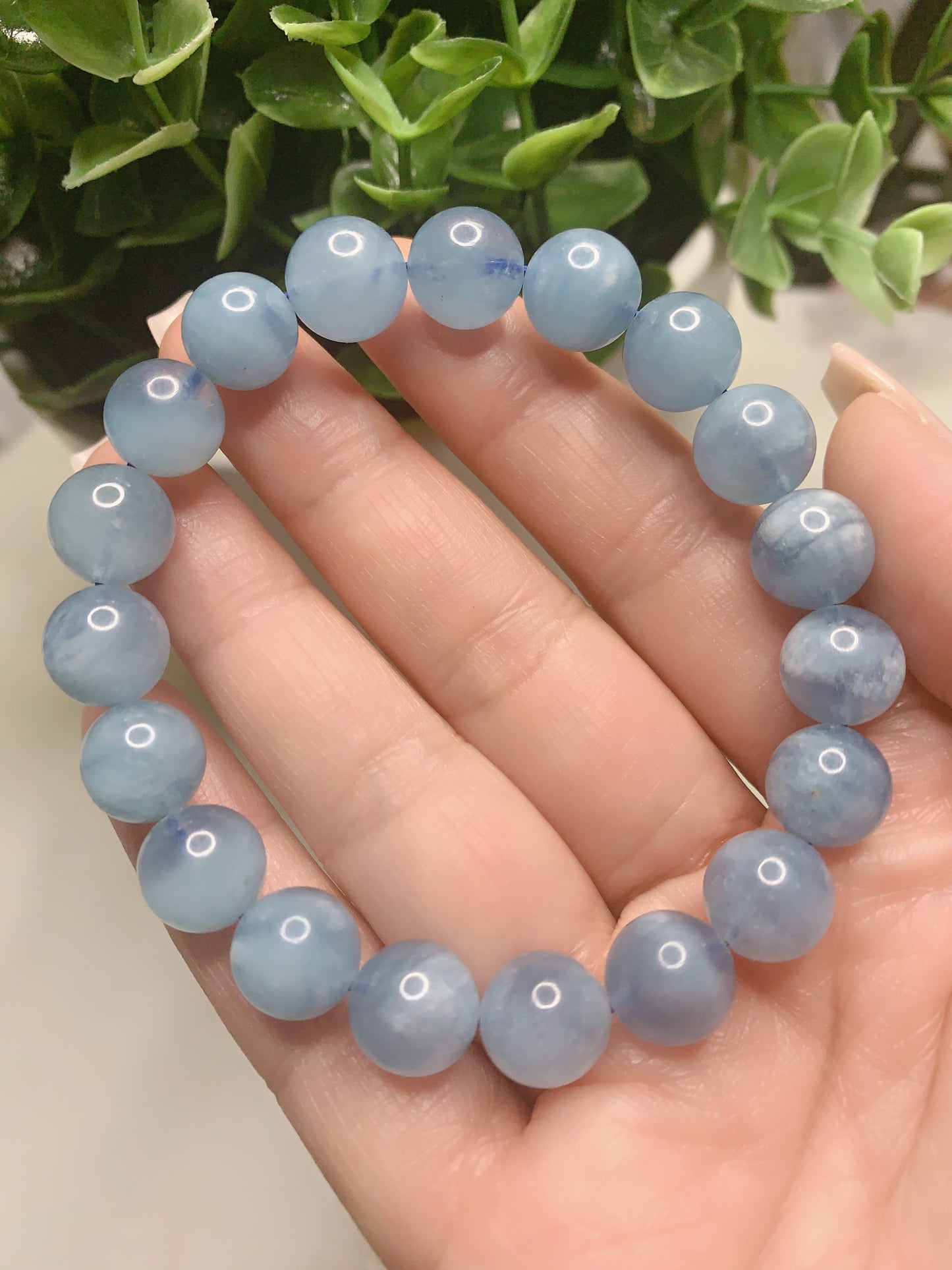 AQUAMARINE 10MM BRACELET