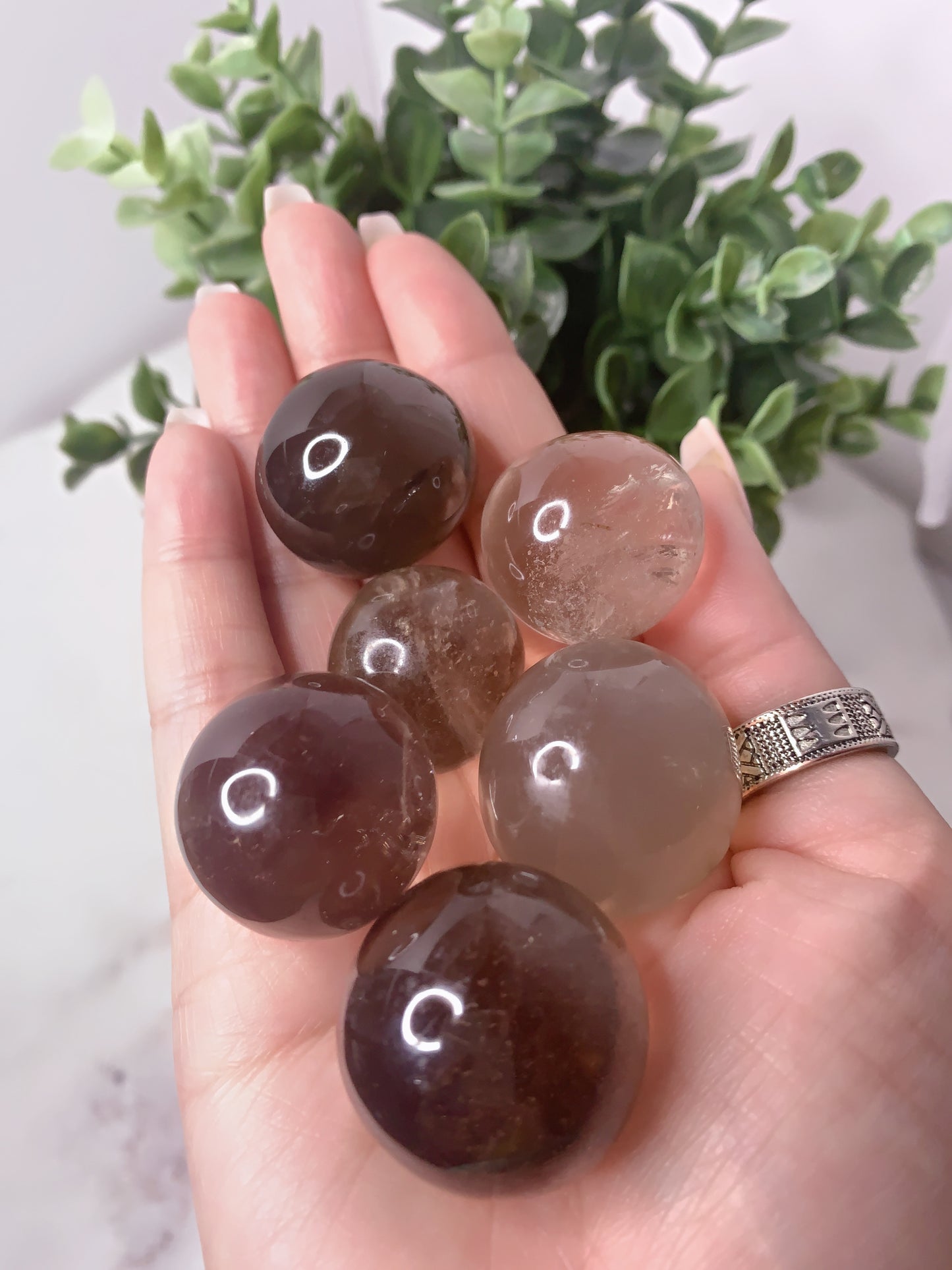 MINI SMOKEY QUARTZ SPHERE