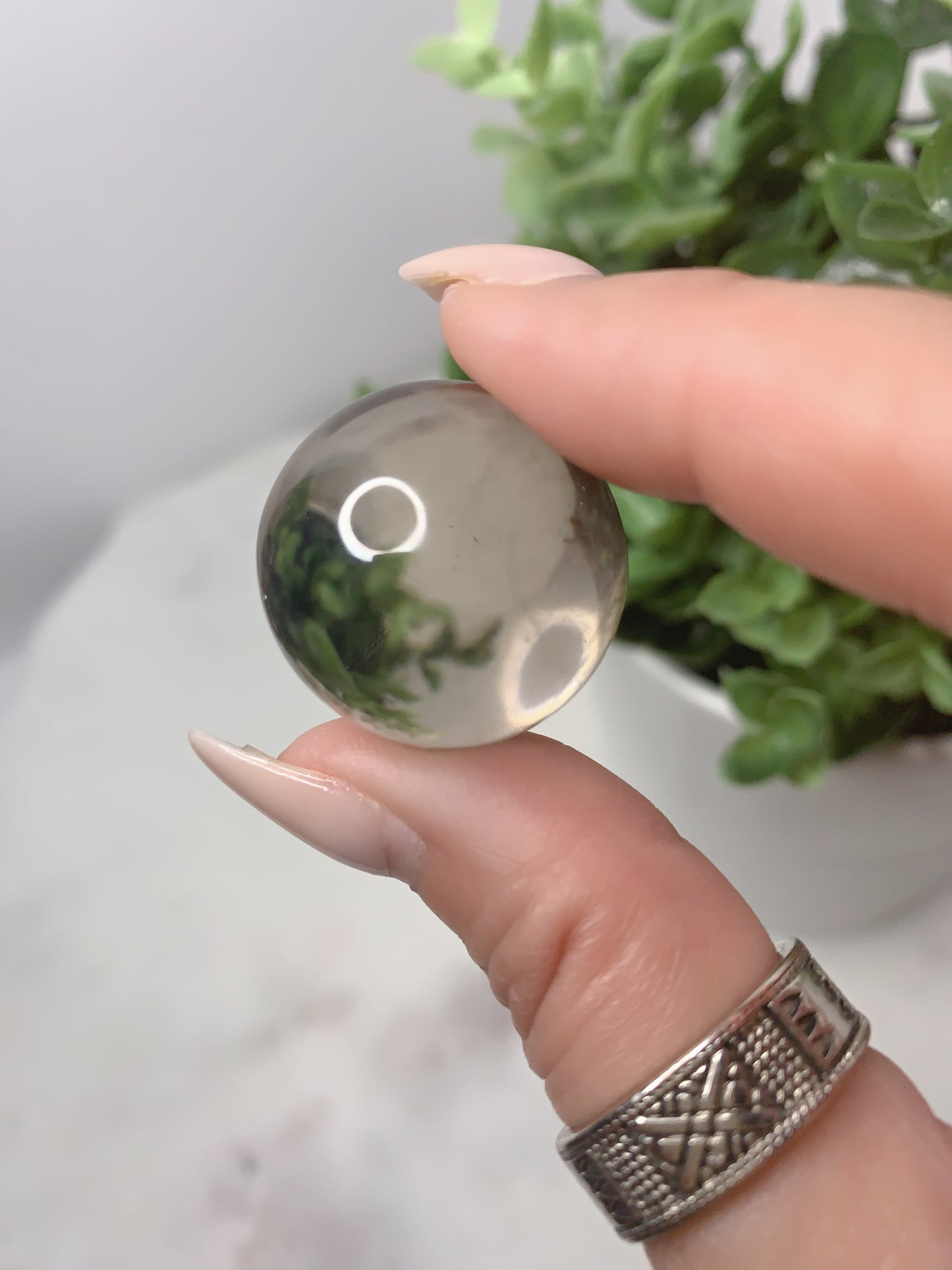 MINI SMOKEY QUARTZ SPHERE