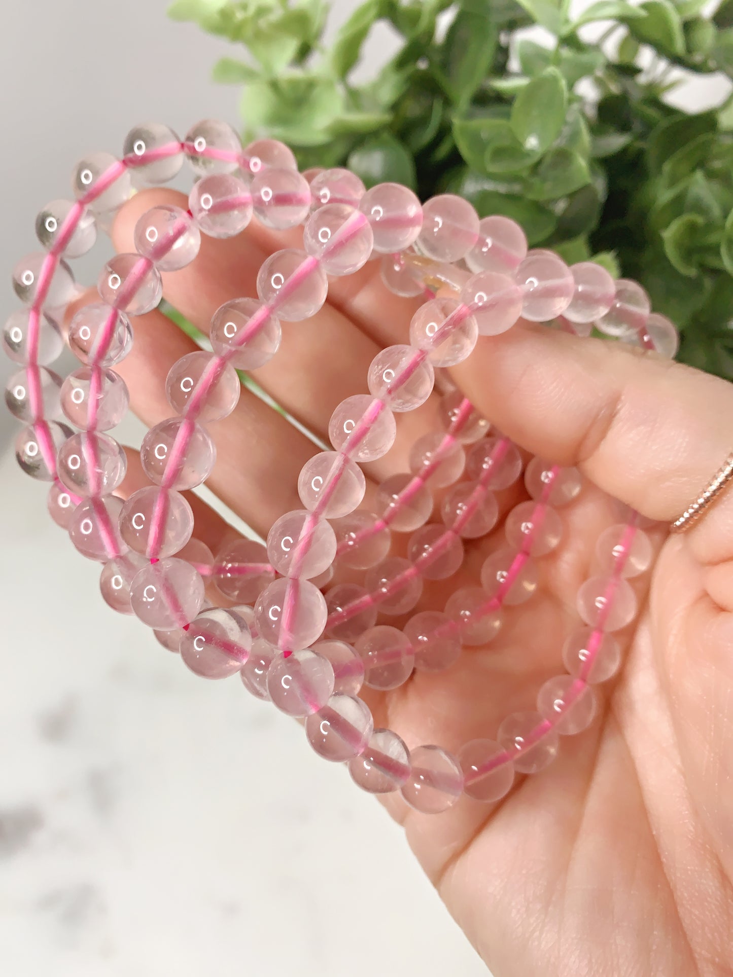 HIGH QUALITY ROSE QUARTZ 8MM BRACELET