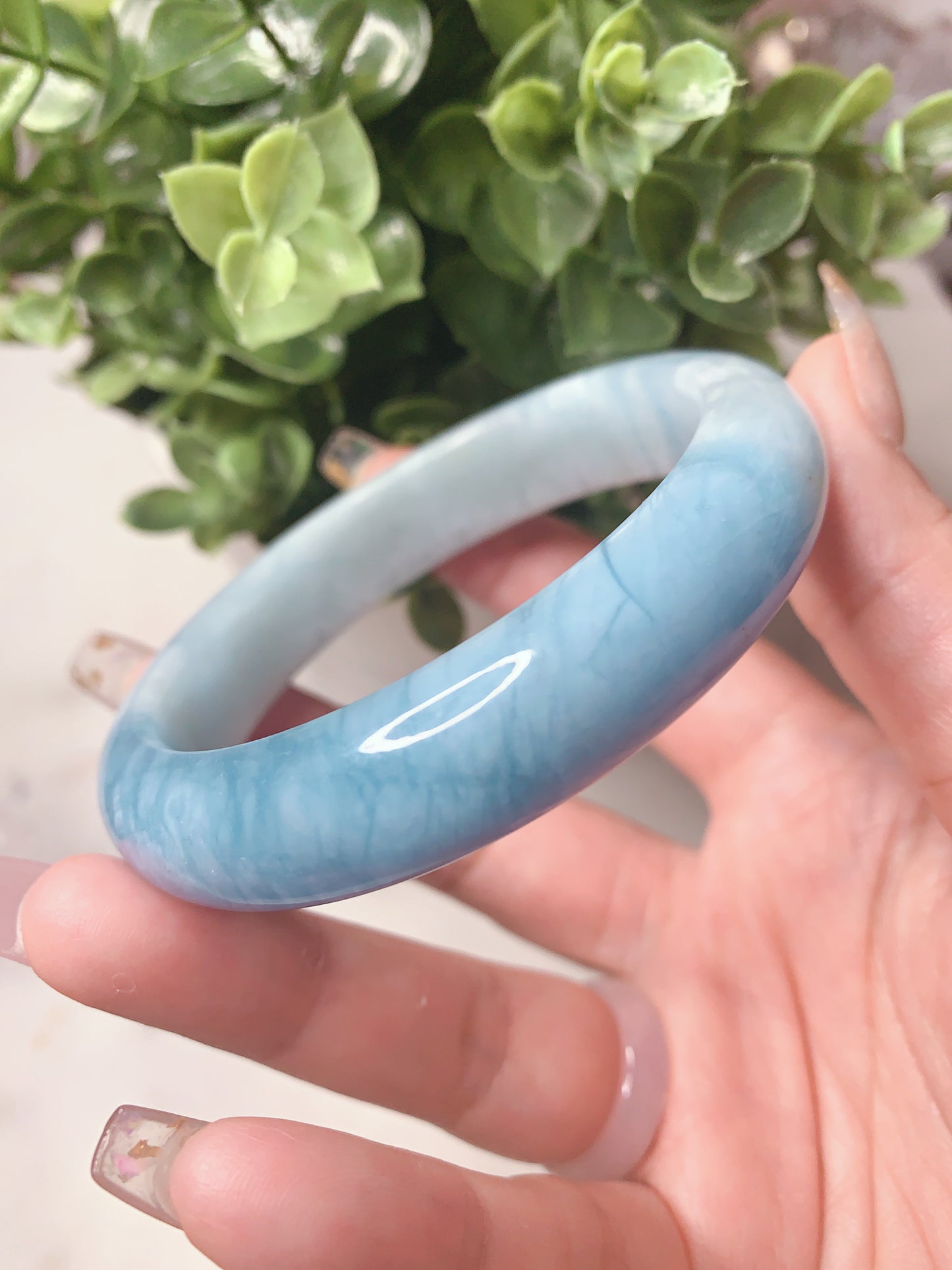 AQUAMARINE BANGLE BRACELET