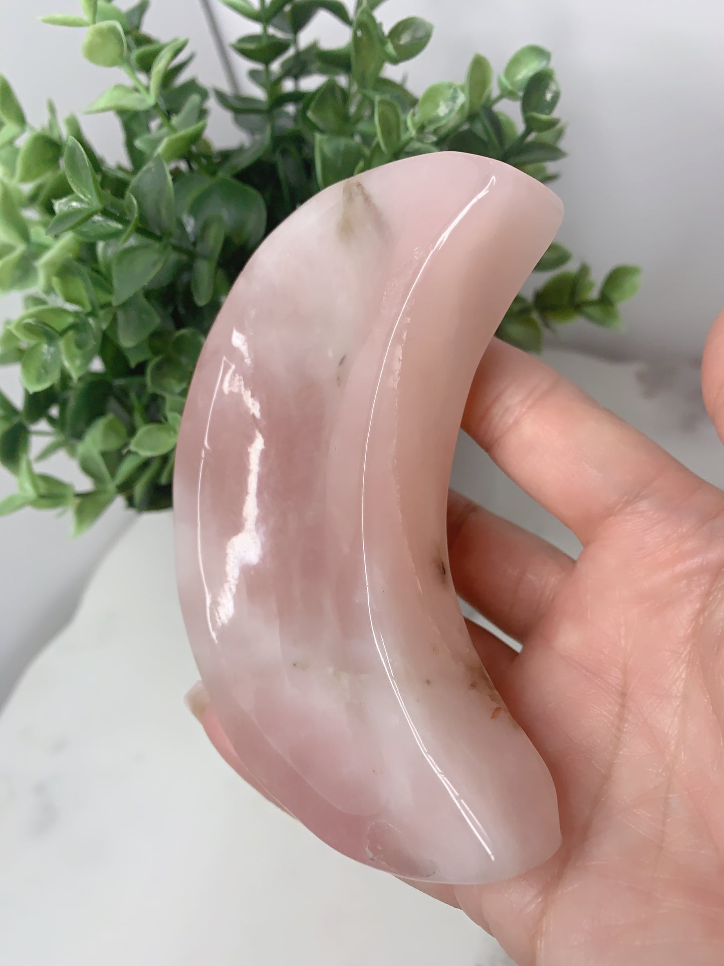 ROSE QUARTZ MOON BOWL