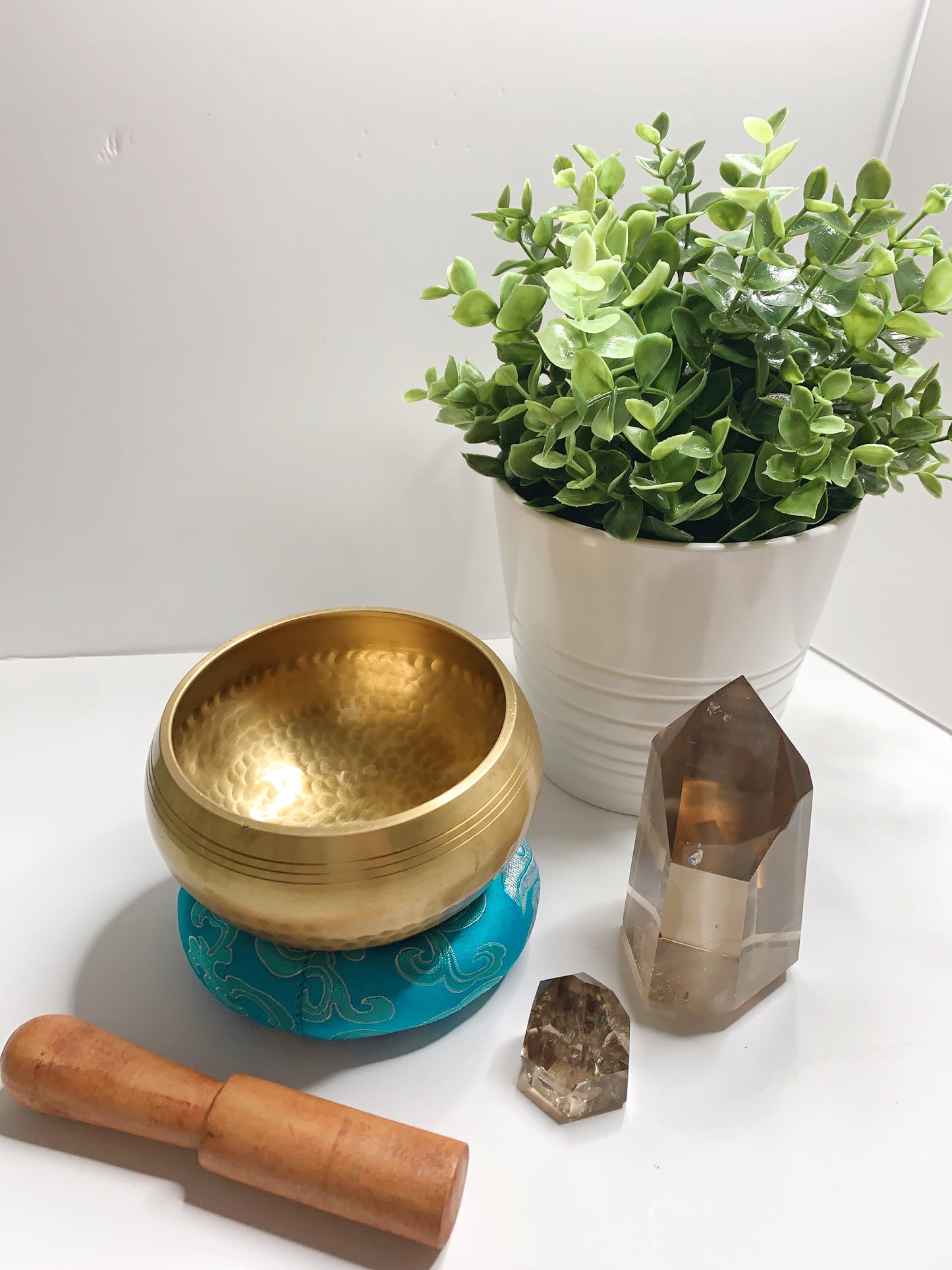 TIBETAN MEDITATION BOWL W/BLUE CUSHION