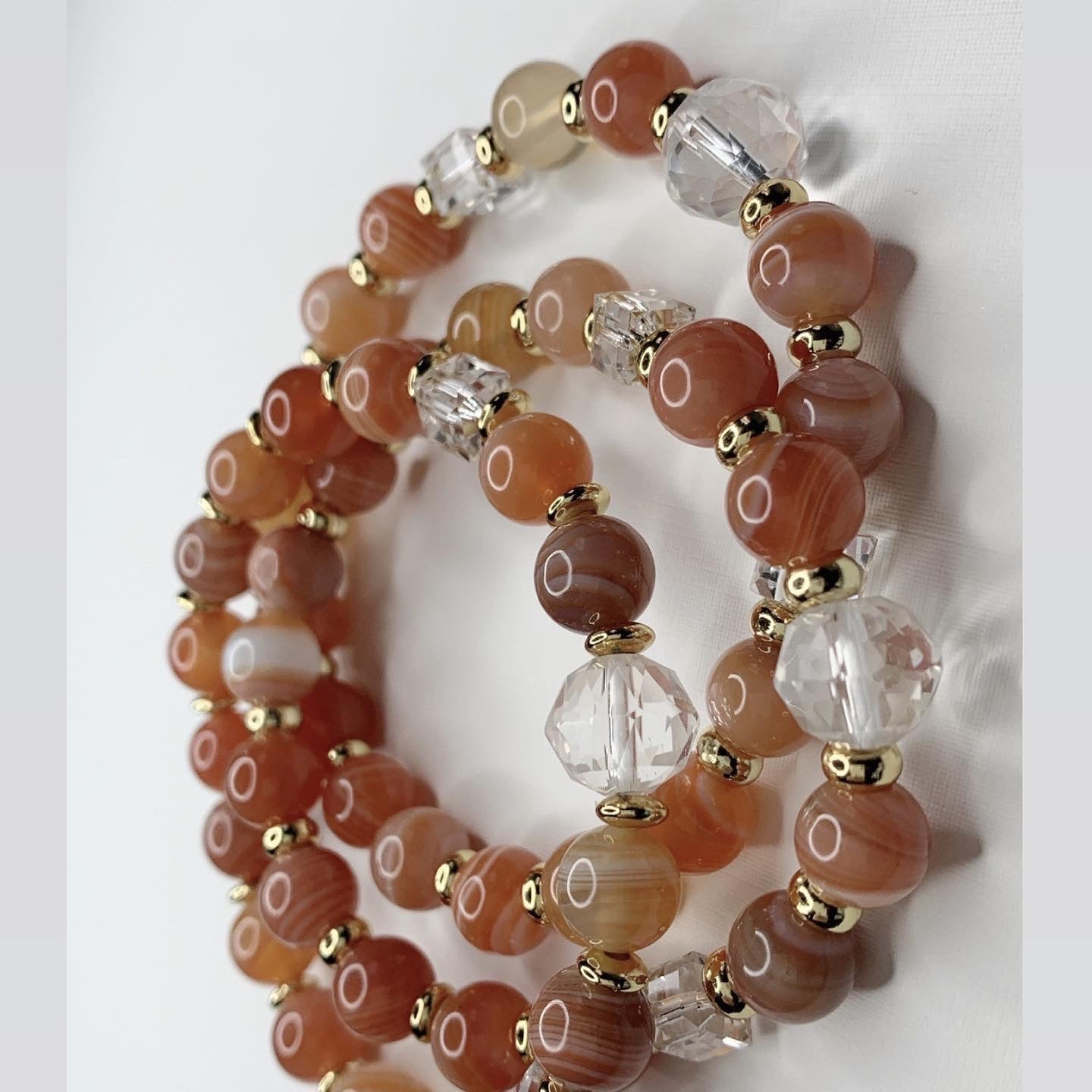 RED BOTSWANA 8MM BRACELET